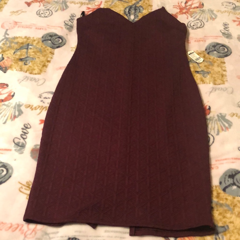 Maroon Spaghetti Strapped Dress